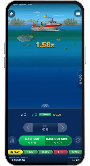 Big Bass Crash active cashout