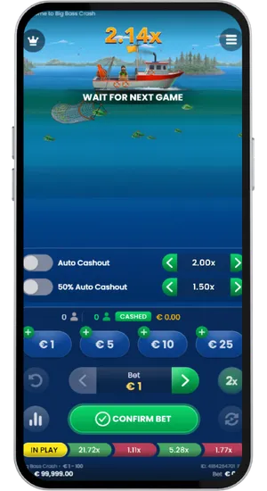 Big Bass Crash rising multiplier