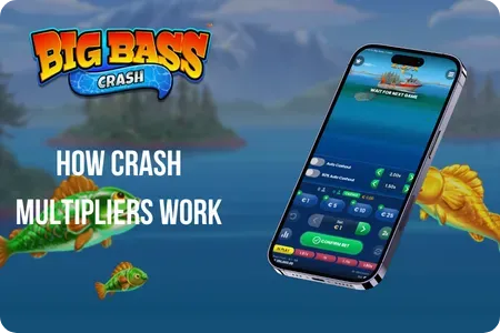 Big Bass Crash multiplier rising during a game round